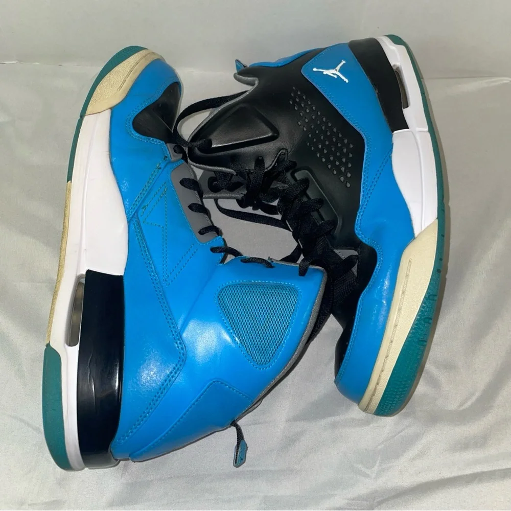 Jordan Flight Club 91 Blue Black White Mens Basketball Shoes‎ Size 10.5